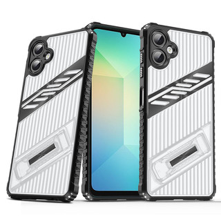 Dành Cho Samsung Galaxy A06 Ốp điện thoại PC Cứng Trong Suốt Lưng Mềm TPU Tích Hợp Chân Đế Ẩn Chống Rơi Chống Sốc Mỏng Bao