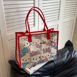 Túi Tote dây kéo Hello Kitty bán chạy 2026 Dung tích lớn
