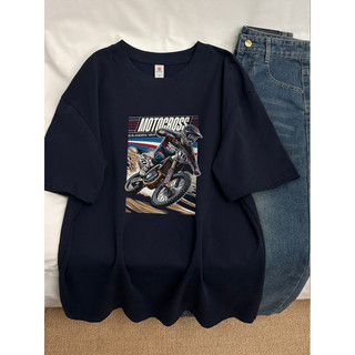 Áo thun unisex oversize phong cách Hàn Quốc, in hình, cotton 100%, cổ tròn, size lớn đến 5XL