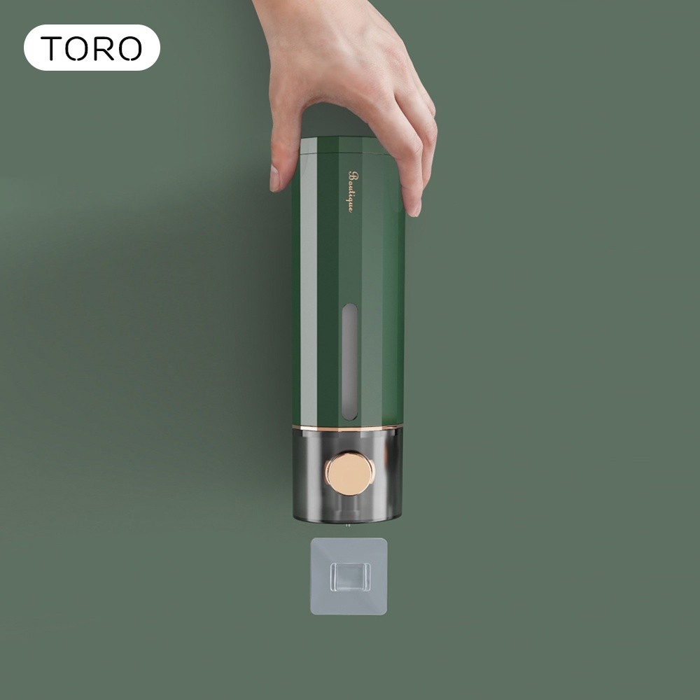 Hộp đựng sữa tắm dầu gội nước rửa tay DINO chất liệu ABS gắn treo tường tiện lợi tặng kèm miếng dán