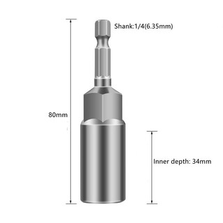 Bộ Đầu Khẩu Chụp Sâu Lòng Dài 80mm, Chân Lục Giác, Lắp Máy Khoan Bắn Vít, 15 Chi Tiết, Tiện Dụng, Giá Tốt trên Shopee