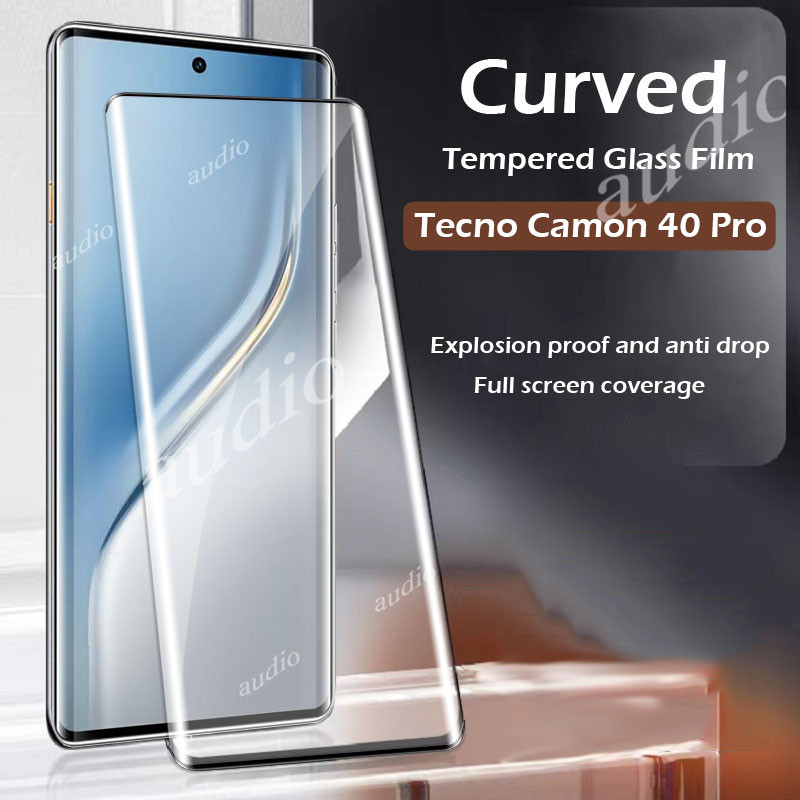 Tecno Camon 40 Pro 4G 5G 3D Màn hình uốn nóng Bảo vệ phía trước cho Tecno Camon 40 Pro 40Pro 4G 5G Kính cường lực cho Tecno Camon40 Pro Camon40Pro 4G 5G Màn hình chống trầy xước