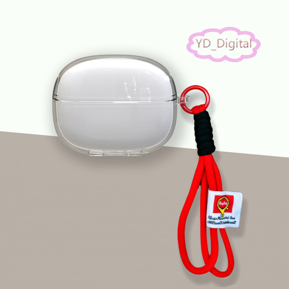 Ốp Lưng Trong Suốt Cho Xiaomi Redmi buds 8 pro TPU Transpent Tai Nghe Tai Nghe Vỏ Mềm Tai Nghe Vỏ Bảo Vệ Vỏ Nylon Dây Buộc