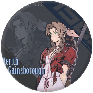 GC9 Final Fantasy VII Remake tinplate huy hiệu gương móc khóa Cloud Strife Tifa Lockhart Aerith Gainsborough CG9