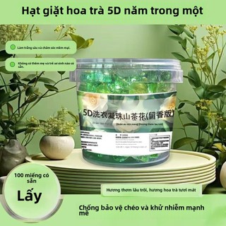 [100 miếng] Hạt giặt năm trong một của hoa trà