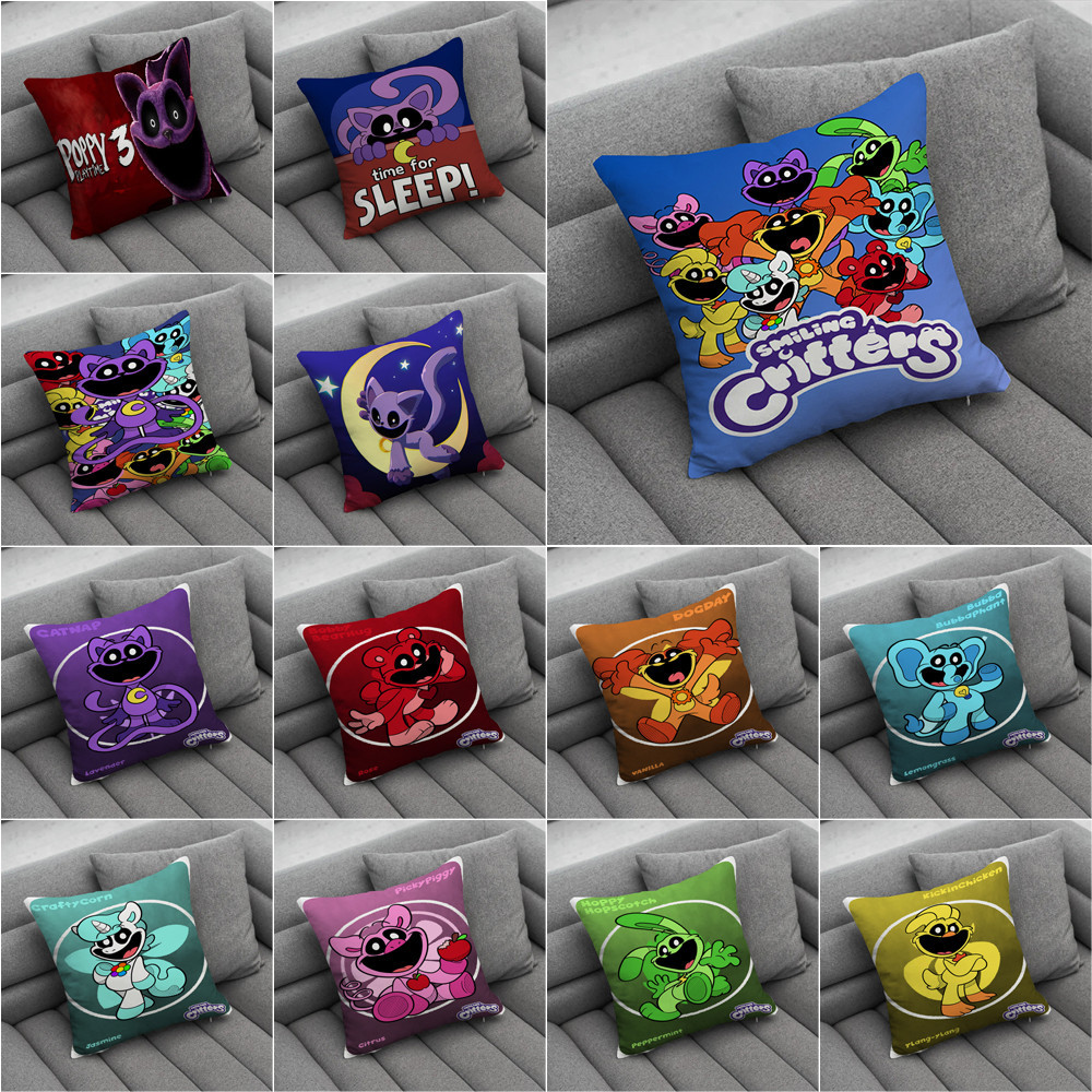 Catnap Poppy Playtime 3 Ném Vỏ Gối In Một Mặt Phòng Khách Sofa Xe Quà Tặng Đệm Trẻ Em Quà Tặng (Không Lõi)