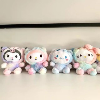 23 cm đầy màu sắc hello kitty đồ chơi kawaii sang trọng mềm động vật sang trọng búp bê