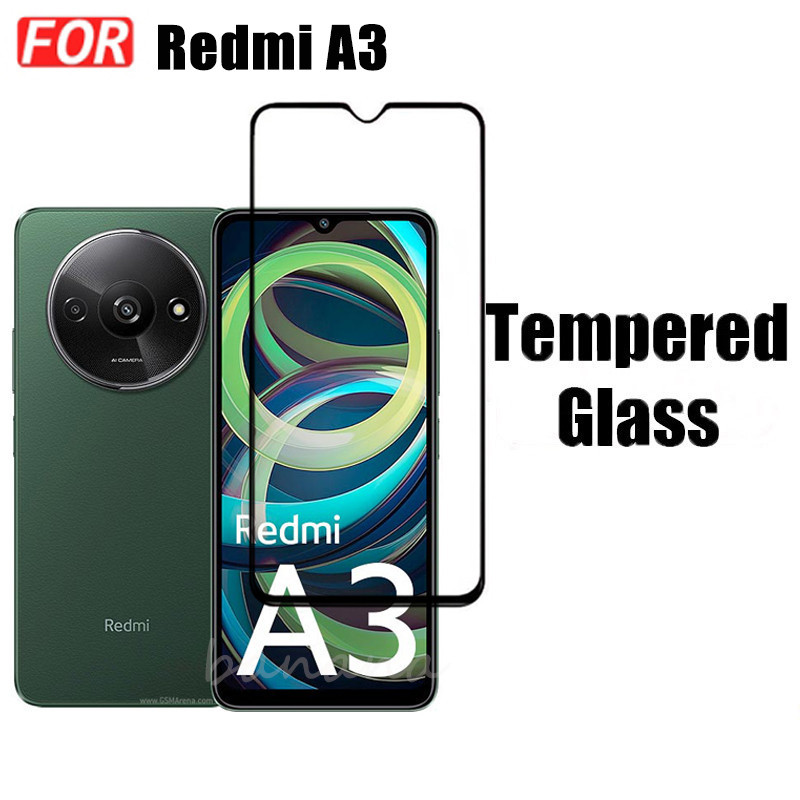 Phim Kính Cường Lực 3 TRONG 1 Redmi A3 Cho Redmi A2 A1 Note 13 Pro Note 13 4G 5G 13C Full Cover Kính Bảo Vệ Màn Hình + Phim Ống Kính Máy Ảnh + Phim Mặt Sau
