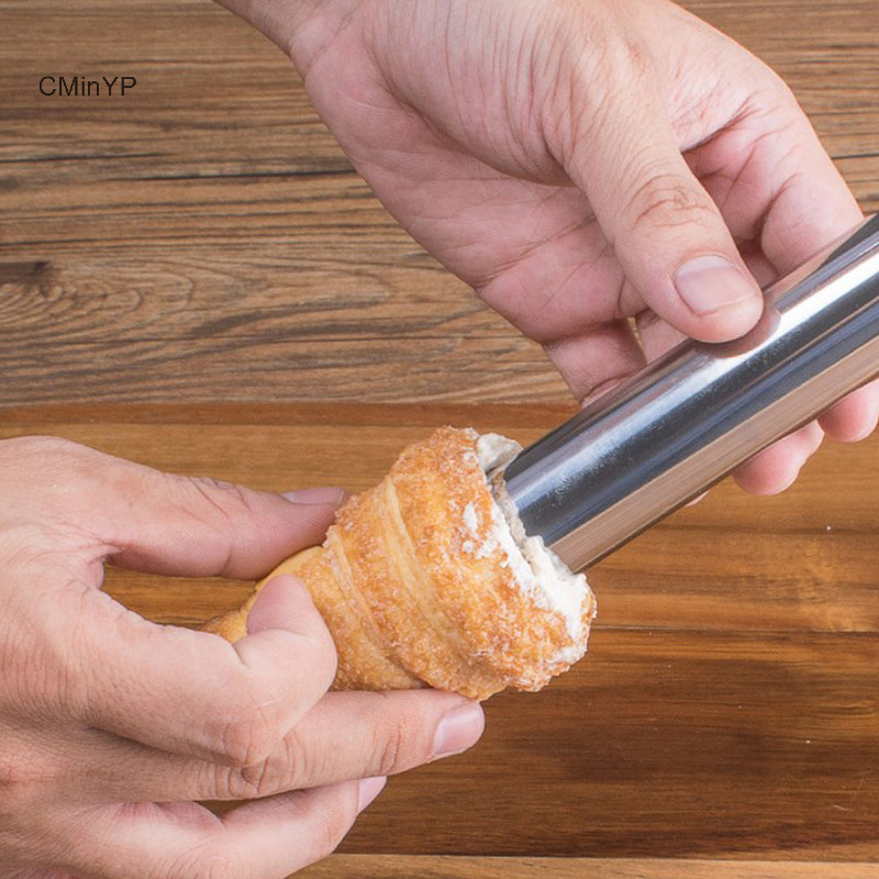 Cyp 5 Chiếc Thép Không Gỉ Cannoli Kem Ống Sừng Bánh Ngọt Khuôn Dụng Cụ Làm Bánh Vinh Quang