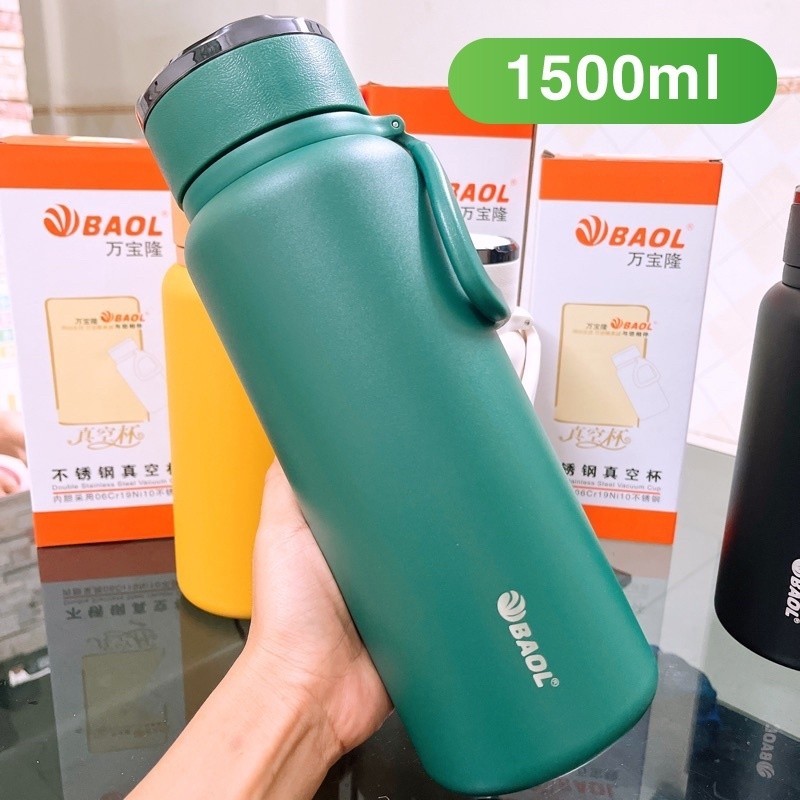 Bình giữ nhiệt inox cao cấp SUS304 mẫu mới L49 1000ml, 1200ml, 1500ml - ảnh 2