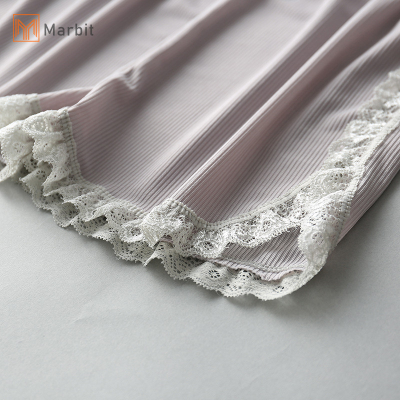 Marbit 1 Quần short ren nữ an toàn, co giãn, ngọt ngào, đáy mỏng, mặc nhà mùa xuân hè