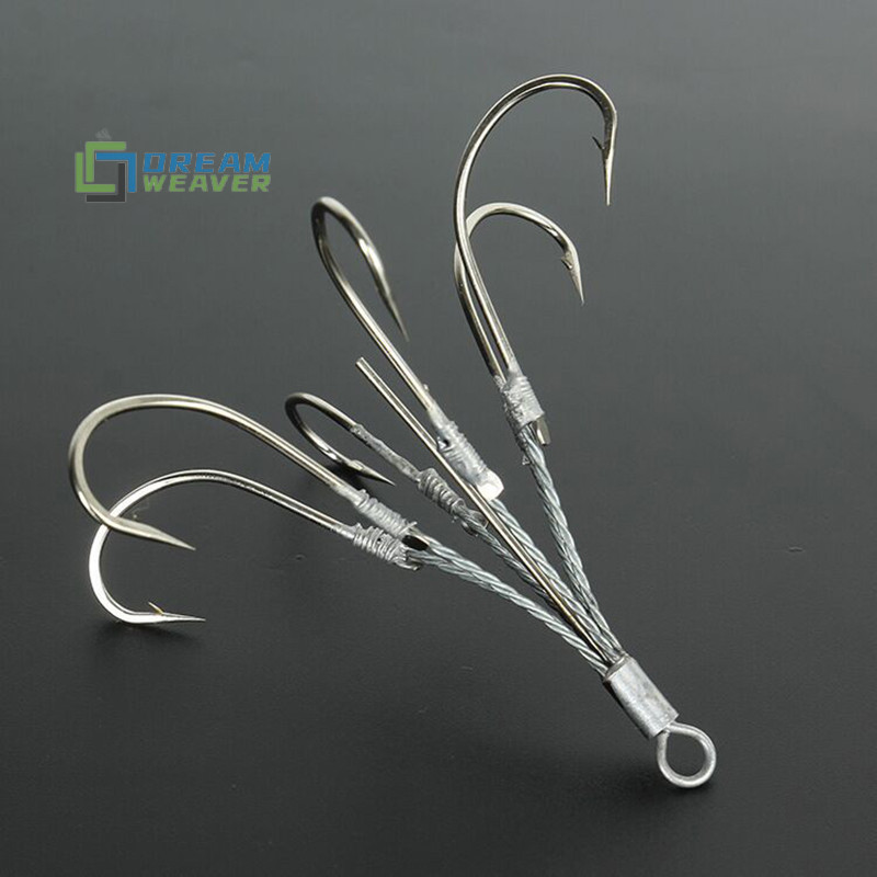 Móc Treble Thép Carbon Cao 6 Móng Vuốt Siêu Sắc, Dụng Cụ Câu Cá Mới