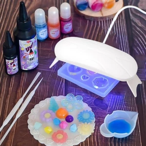 Flgo Mini UV Máy Sấy Di Động Nhựa Chữa Đèn 30s 60s Hẹn Giờ Epoxy Khuôn Đèn Nắng