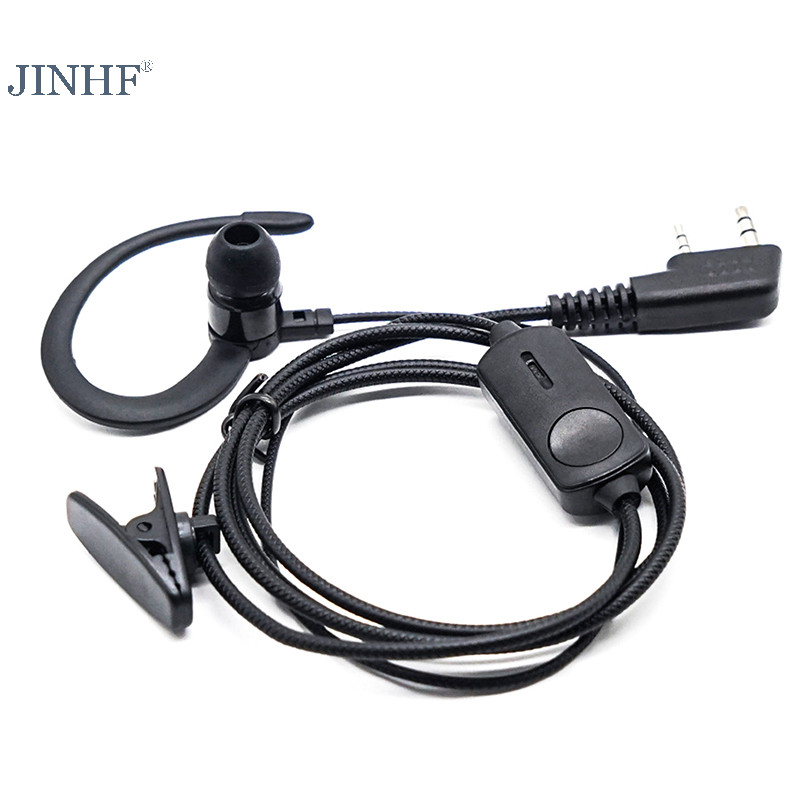 Tai nghe JINHF EarHook cho BF760 BF996 Bộ đàm Walkie Talkie Tai nghe Mic K-Plug Có dây Hai chiều Ham Radio Tai nghe HOT