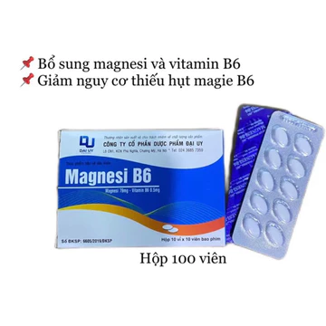 Magnesi B6 hộp 100 viên - Bổ sung magie và vitamin B6 cho cơ thể