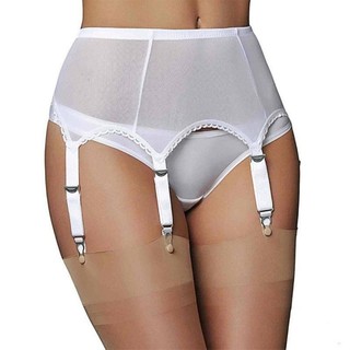 Vipdeal1 Lưới Garter Thắt Lưng Áo Treo Với Dây Đeo Vintage Điều Chỉnh Kẹp Kim Loại Cho Nữ Vớ Đồ Lót