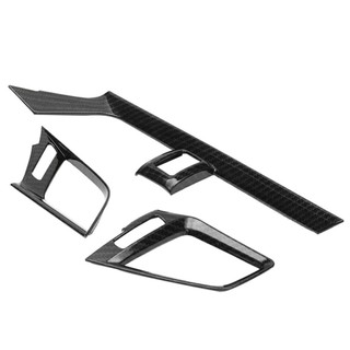 Lookshow 3 Bảng Điều Khiển Sợi Carbon AC Lỗ Thông Khí Ổ Cắm Bao Viền Khung Cho Xe Honda Civic Sedan 2016-2021 Q7Z5