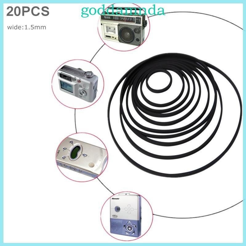 20Pcs 40-65/75-100/110-145mm Mix Cassette Tape Machine Square Belt Universal