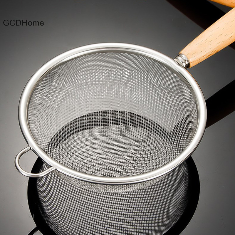 Gcdhome Tay Cầm Thép Không Gỉ Nhỏ Rây Lọc Dầu Lưới Mịn Lọc Đa Năng Lưới Lọc Bột Sifter Dụng Cụ Nướng Bánh Nhà Bếp HOT