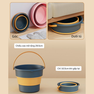 Chậu Xô Nước Gấp Gọn Myd.23 – Đa Năng, Chịu Tải, Có Quai, An Toàn, Nhiều Size