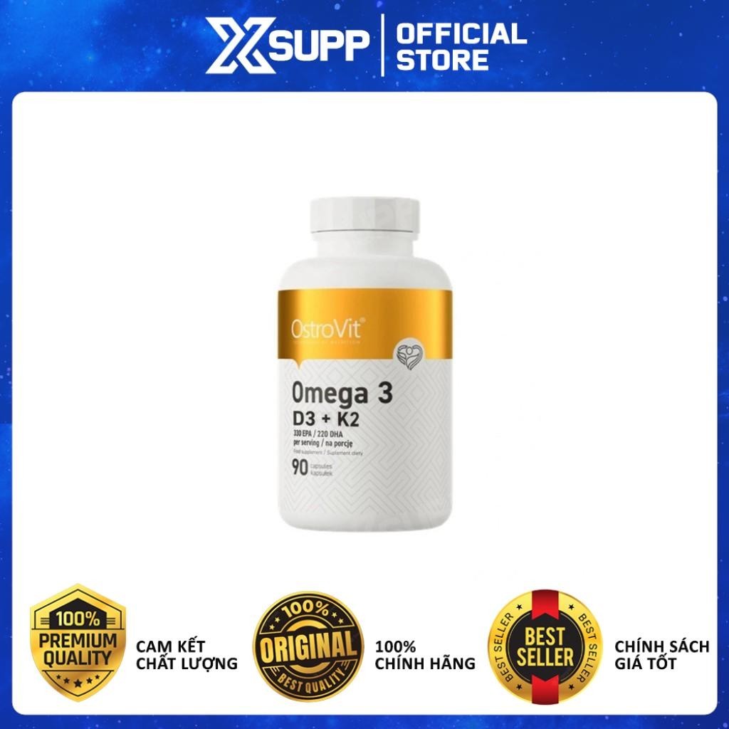 Ostrovit Omega3 + D3 + K2 Dầu Cá Fish Oil, Dầu Cá 3in1 Hỗ Trợ Sức Khỏe Mắt