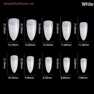 [Beautifulhome] 100 Chiếc Đầu Móng Tay Đường Cong Nửa Đại Bàng Móng Vuốt Đường Cong Giả Nối Dài Móng Tay 10 Kích Cỡ Cho Salon Nghệ Thuật [Làm Đẹp]