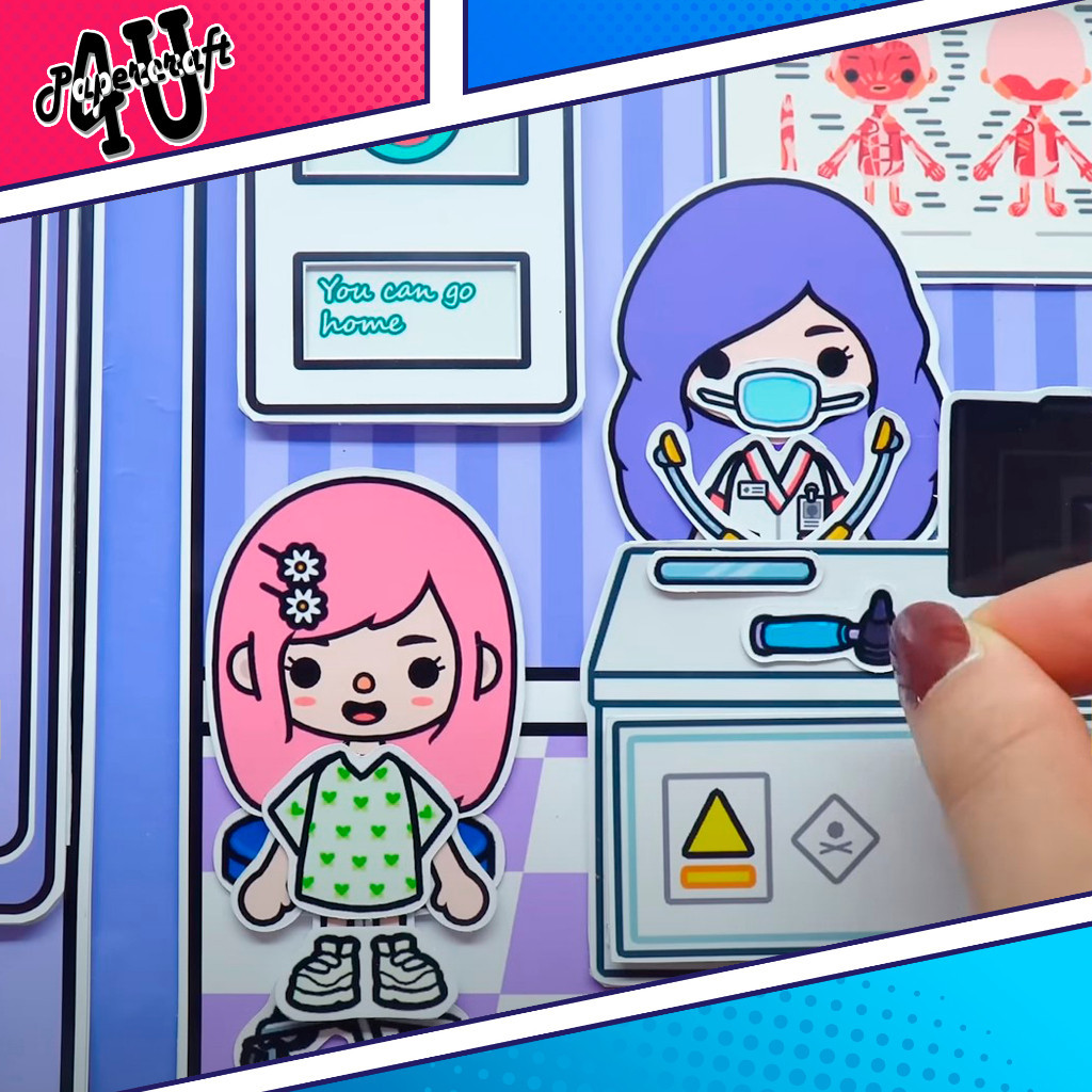 ĐỒ CHƠI NGÔI NHÀ BÚP BÊ GIẤY CẮT THỦ CÔNG DIY - TOCA LIFE WORLD -  MẪU TA054 đồ chơi bé gái squishy giấy đồ chơi giấy