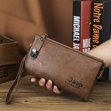 Ví Dài In Hình Jeep Ví Nam Dài Khóa Dài Ví Da Ly Hợp PU Nam Ví Ví Ví Đa Thẻ Ví