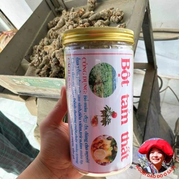 Bột củ tam thất bắc rừng khô chuẩn nguyên chất loại 1. Bột tam thất hoang Hà Giang từ tam thất tươi củ to già sấy khô