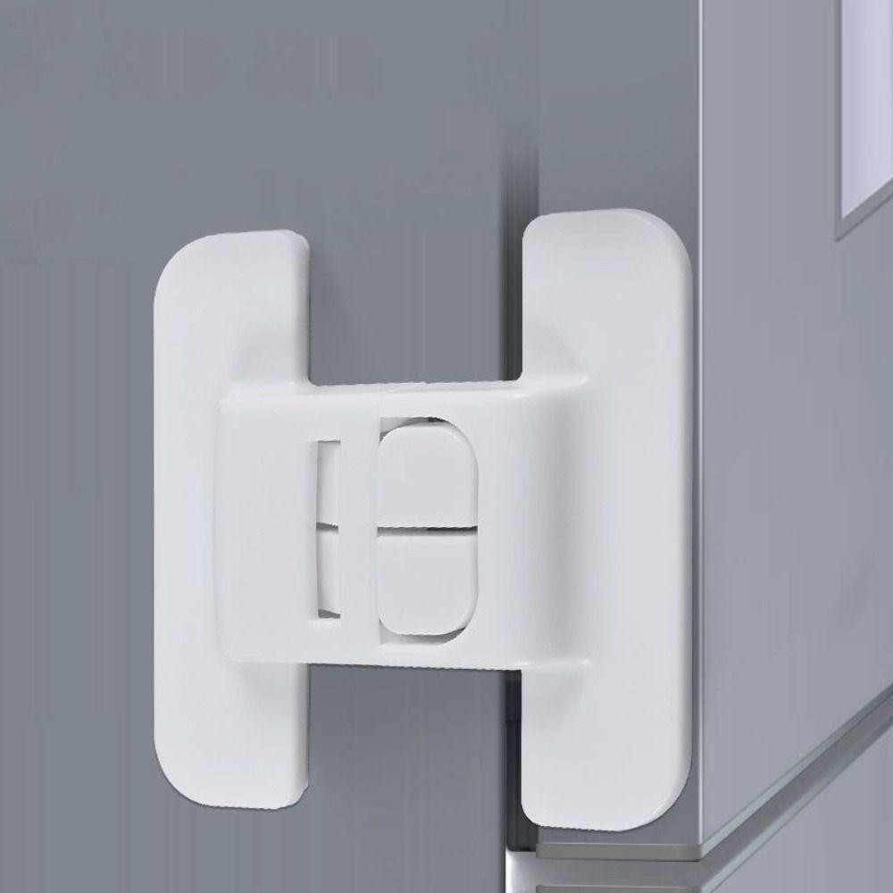 Khóa tủ lạnh WOODNEST, Khóa an toàn trẻ em ABS chống mở, Khóa đóng màu trắng