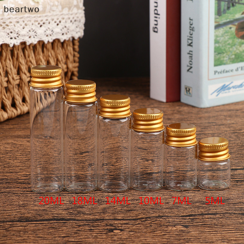 < Beartwo > 10 Cái 5 / 7 / 10 / 14 / 18 / 20ML Chai Thủy Tinh Nhỏ Lọ Thủy Tinh Kín Chai Chúc Chai Đẹp