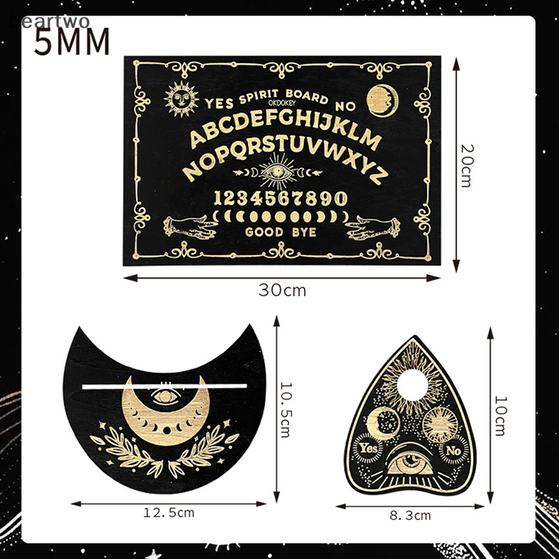 < Beartwo > Bảng Ouija khắc con lắc Bảng siêu hình đẹp