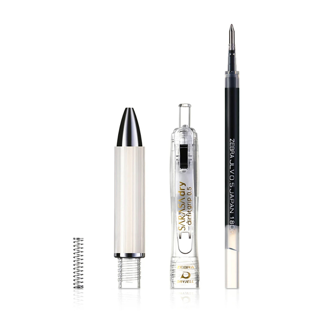 Bút Gel ZEBRA SARASA JJZ49 Đệm khô nhanh Chống mệt mỏi 0,5 / 0,4mm Bấm màu đen Văn phòng Chữ ký Bút Đồ dùng văn phòng phẩm