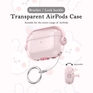 Trong Suốt Khóa Trong Suốt Tai Nghe Cho AirPodsPro3 gen Case Stand Tai Nghe Vỏ Bảo Vệ Phong Cách Mới Cho AirPods4 Vỏ Bảo Vệ Tai Nghe Tương Thích Với AirPodsPro Vỏ AirPods2gen