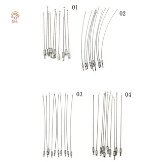 Twe 10 Chiếc Thời Trang Đi Bộ Đường Dài Dụng Cụ Dây Móc Khóa Cáp Vòng Chìa Khóa Thép Không Gỉ 10 / 15 / 20cm VN