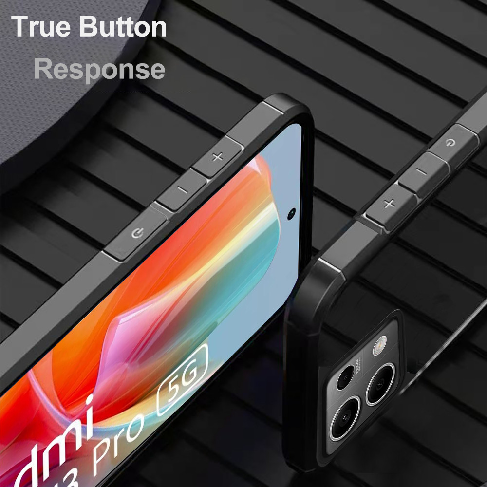 Ốp Điện Thoại Arcylic Cho Redmi Note 13 Pro 5G Sạc Không Dây Tăng Cạnh Bảo Vệ Camera Và Bảo Vệ Màn Hình Chống Sốc Phản Ứng Nút Thật Vỏ Chống Hình Mờ