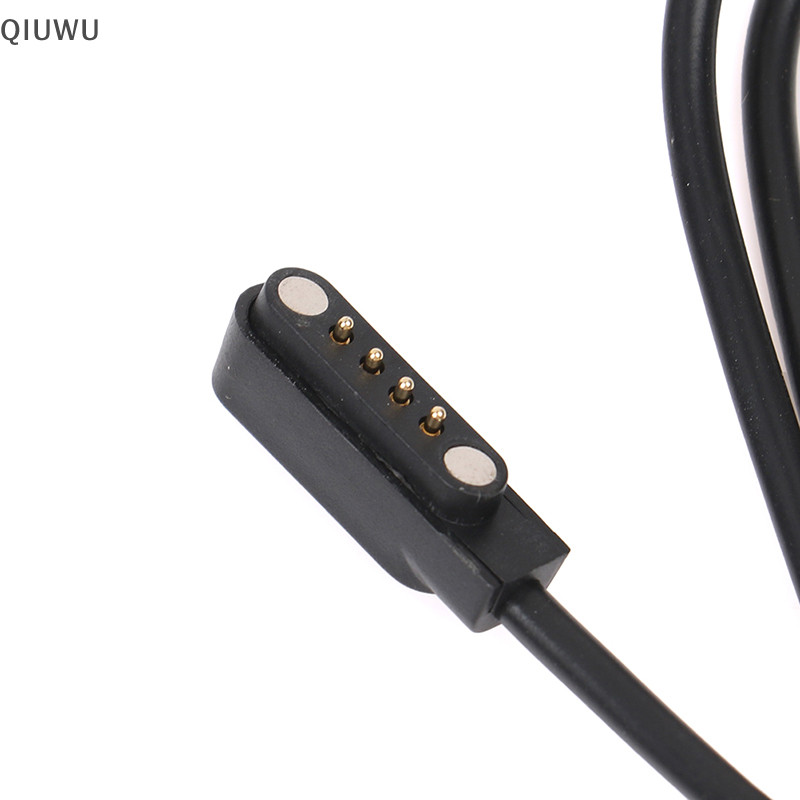 Dây sạc QIUWU cáp USB từ tính 2/4 chân cho đồng hồ thông minh, đầu 7.62mm 2.54mm 4mm