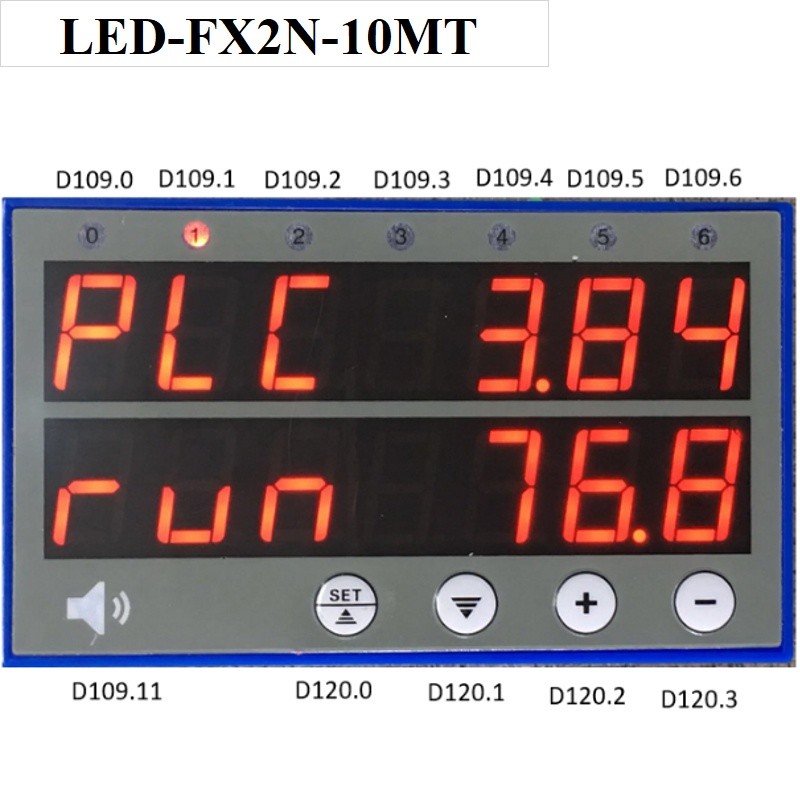 Màn hình HMI LED hiển thị 2 x 7 số tích hợp PLC mini FX2N lập trình GX ...