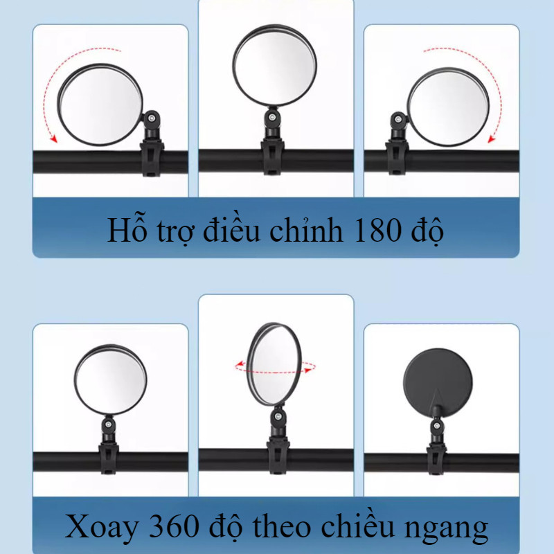 Gương Xe Đạp Thể Thao Quay 360 Độ Linh Hoạt,gương chiếu hậu xe máy xe đạp điện,Gương đi xe đạp có thể gập lại