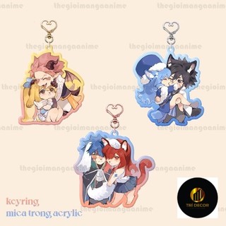 (COUPLE TAI THÚ) Móc khóa FAIRY TAIL mica acrylic in hình Hội pháp sư chibi anime xinh xắn