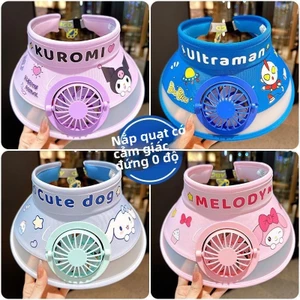 Mũ che nắng quạt mini Kuromi cho bé chống tia UV UPF50+