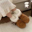 Xixitiao Giày Bốt Tuyết Mùa Đông Nữ Cổ Điển Thời Trang Retro Lót Lông Cừu Đế Dày Giữ Ấm