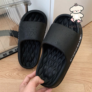 Xixitiao Influencer Sáng Tạo Hình Thoi Đế Dày Thoáng Mát Dép Mùa Hè EVA Thoải Mái Mặc Bên Ngoài Chữ Cái Tiếng Anh Dép Đi Biển Nữ