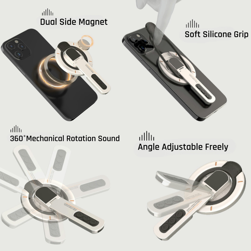 Giá đỡ điện thoại từ tính INOVAGEN SnapRing có chức năng Fidget, nam châm hai mặt, giá đỡ điện thoại hợp kim