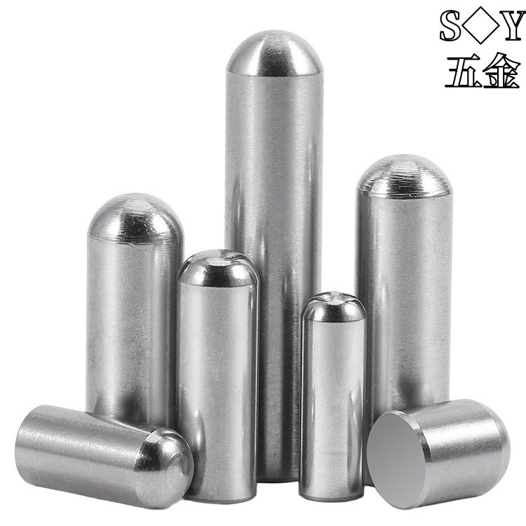 (((M3-M10) Thép không gỉ 304 Đầu tròn nguyên khối Pin định vị đầu bóng Pin rắn Con lăn móng tay Đầu tròn Pin hình trụ Pin đầu tròn Pin đầu tròn Móng tay Φ 3Φ 4 Φ 5Φ 6Φ 8 Φ 10