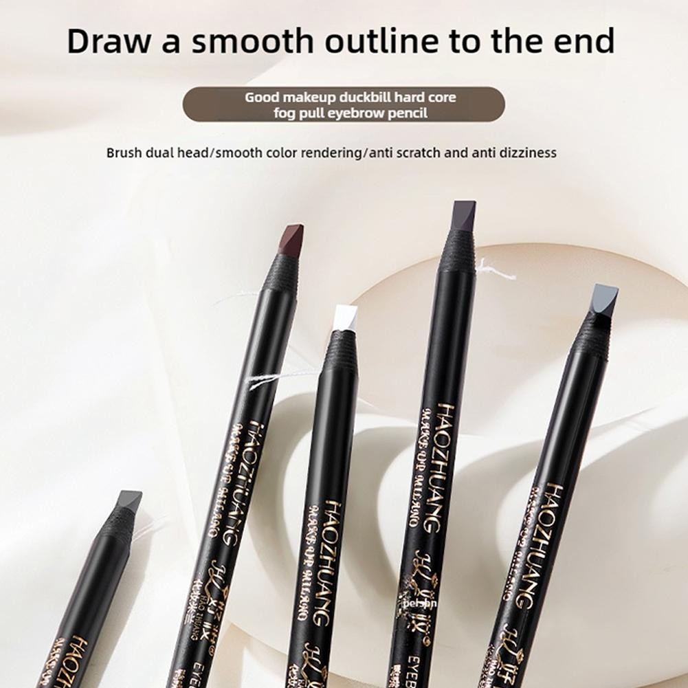 Tự Động Xoay Bút Lông Mày Brow Tint Đầu Trang Điểm Mắt Đôi Bút Chì Lông Mày Tam Giác L4j3