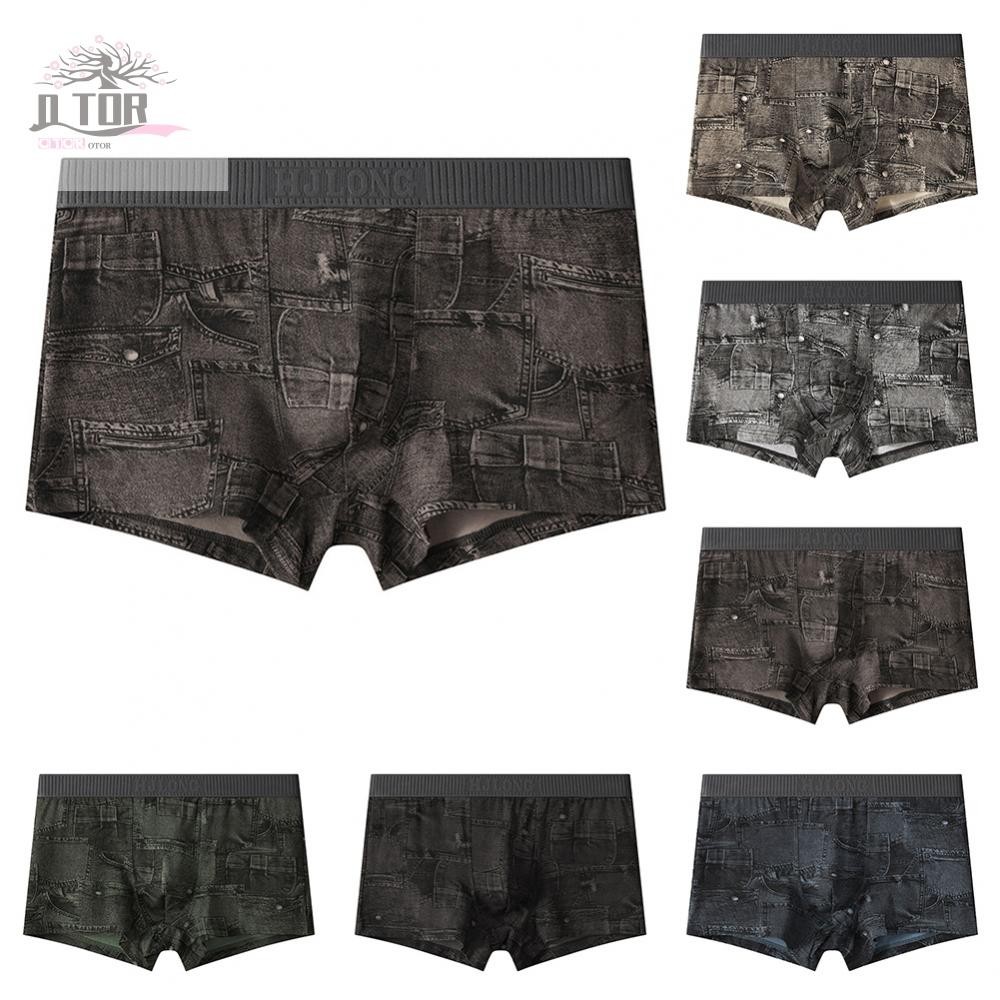 Nam Mỏng Boxer Quần Đùi In Hình Gợi Cảm Thoáng Khí Thoải Mái Quần Lót Nối