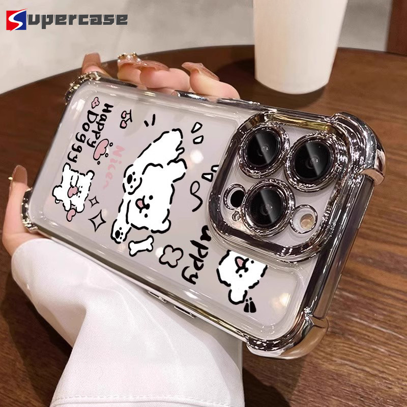 Ốp Điện Thoại Chó Con Chạy Dễ Thương Cho Xiaomi 17 Pro Max 15T Pro Xiaomi15T Xiaomi15TPro Vỏ Bảo Vệ Chống Sốc Bốn Góc Trong Suốt