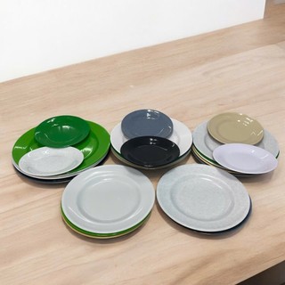 Đĩa phíp tròn nhựa melamine nhiều cỡ, Đĩa nhựa đựng bánh kẹo, thức ăn dày dặn
