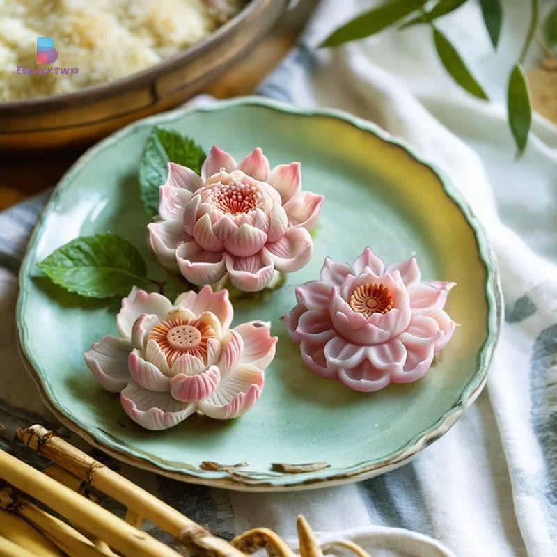< Beartwo > Khuôn Silicon Hoa Sen 3D Cho Hoa DIY Fondant Cupcake Sôcôla Kẹo Kem Đường Món Tráng Miệng Nến Xà Phòng Thạch Cao Nhựa Khuôn Đẹp